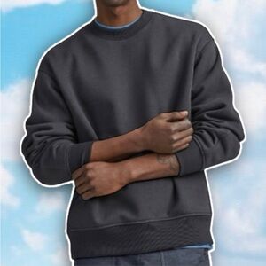 NWT EVERLANE The Track Crewneck Sweatshirt Athleisure Organic Cotton Loungewear